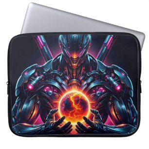 Housse Pour Ordinateur Portable Gardien Cosmique Cybernétique Abstrait Robot Futur