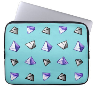 Housse Pour Ordinateur Portable Geek géométrique de motif de pyramide d'aquarelle