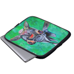 Housse Pour Ordinateur Portable Geeky Blackmoor Goldfish aux yeux télescopiques