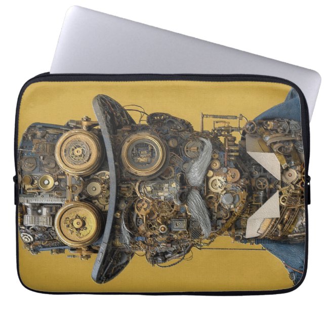 Housse Pour Ordinateur Portable Gentleman Mécanique Steampunk (Devant)