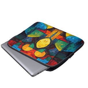 Housse Pour Ordinateur Portable Géométrie de rêves vibrants – Art abstrait moderne
