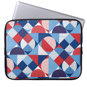 Housse Pour Ordinateur Portable Géométrie marine : motif sans soudure d'été.