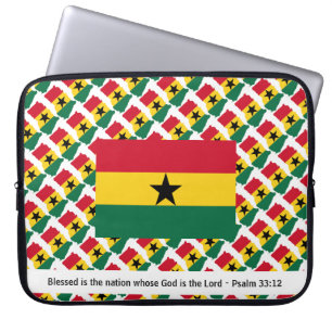 Housse Pour Ordinateur Portable GHANA Black Star Blessé Nation Portable chrétien