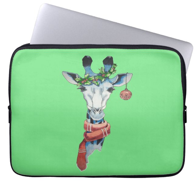 Housse Pour Ordinateur Portable Girafe de neige (Devant)
