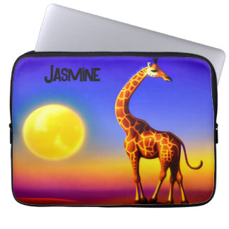 Housse Pour Ordinateur Portable Girafe rêve/lune/étoiles modifiable