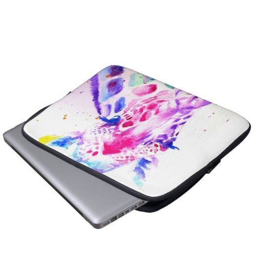 Housse Pour Ordinateur Portable Giraffe Aquarelle Bébés Purple Cadeaux Lavande (Devant bas)