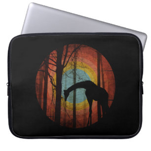 HOUSSE POUR ORDINATEUR PORTABLE GIRAFFE DANS LES BOIS FORET