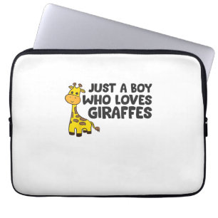 Housse Pour Ordinateur Portable Giraffe drôle juste un garçon qui aime les Giraffe