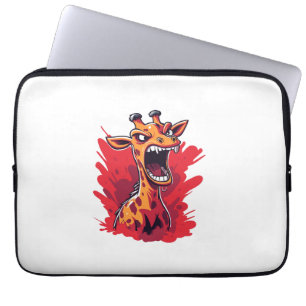 Housse Pour Ordinateur Portable Giraffe en colère Graphique drôle Giraffe Kawaii
