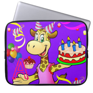 Housse Pour Ordinateur Portable Giraffe Manche Ordinateur Portable Chocolat Floral