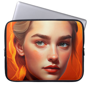 Housse Pour Ordinateur Portable Girl with blue eyes