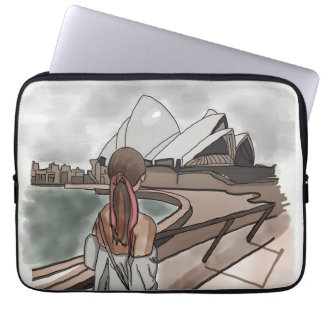 Housse Pour Ordinateur Portable Girl with Opera house à Sydney.