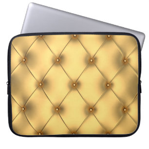 Housse Pour Ordinateur Portable Glamour D'Or : Décor Luxueux.
