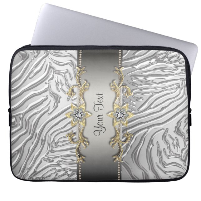 Housse pour ordinateur portable Gold Diamonds Silv (Devant)
