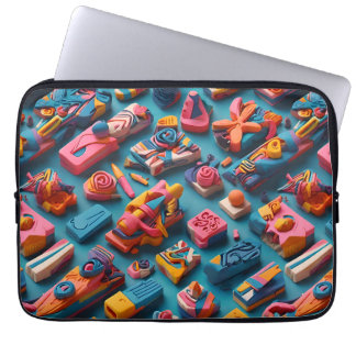 Housse Pour Ordinateur Portable Gommes de formes uniques et colorées, motif design