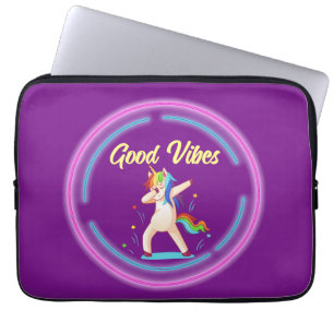 Housse Pour Ordinateur Portable Good Vibes Unicorn