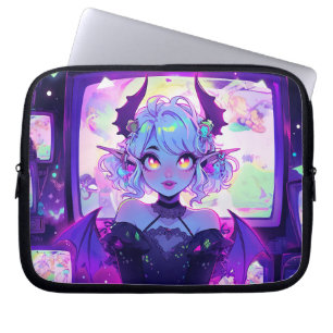 Housse Pour Ordinateur Portable Gothique Cyberpunk Demon Imaginaire Anime Girl