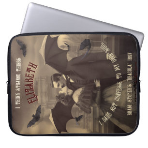 Housse Pour Ordinateur Portable Gothique Dracula et beauté victorienne Personnalis