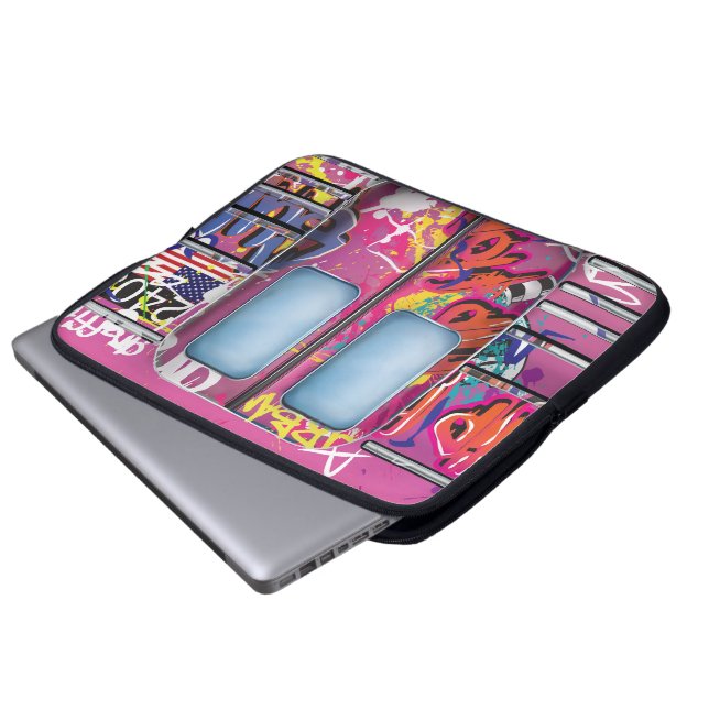 Housse Pour Ordinateur Portable Graffiti Subway (Devant bas)