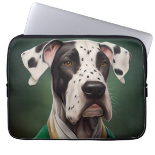 Housse Pour Ordinateur Portable Grand Danois en robe de la Saint-Patrick