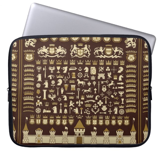 Housse Pour Ordinateur Portable Grand ensemble d'éléments héraldiques.  (Devant)