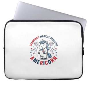 Housse Pour Ordinateur Portable Grand-mère design de chemise de licorne americorn