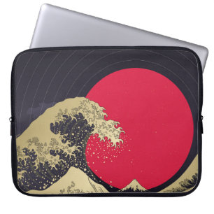 Housse Pour Ordinateur Portable "Grande vague de kanagawa". Hokusai, vague japonai