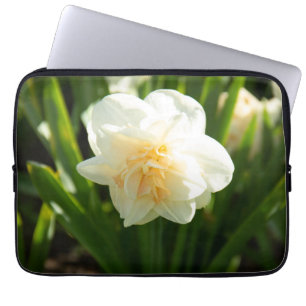 Housse Pour Ordinateur Portable Grands narcisses blancs par un jour de printemps  