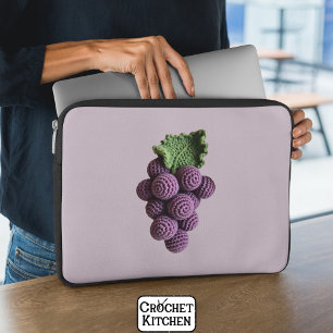 Housse Pour Ordinateur Portable Graphe à crochet chic minimaliste violet cool