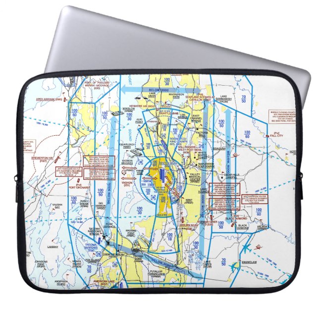 Housse Pour Ordinateur Portable Graphique aéronautique (Devant)