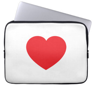 Housse Pour Ordinateur Portable Graphique de cœur rouge blanc moderne simple