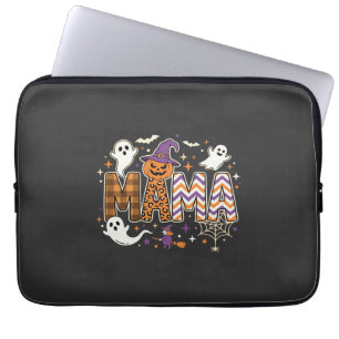 Housse Pour Ordinateur Portable Graphisme de Maman Halloween Fantômes Sorcière et