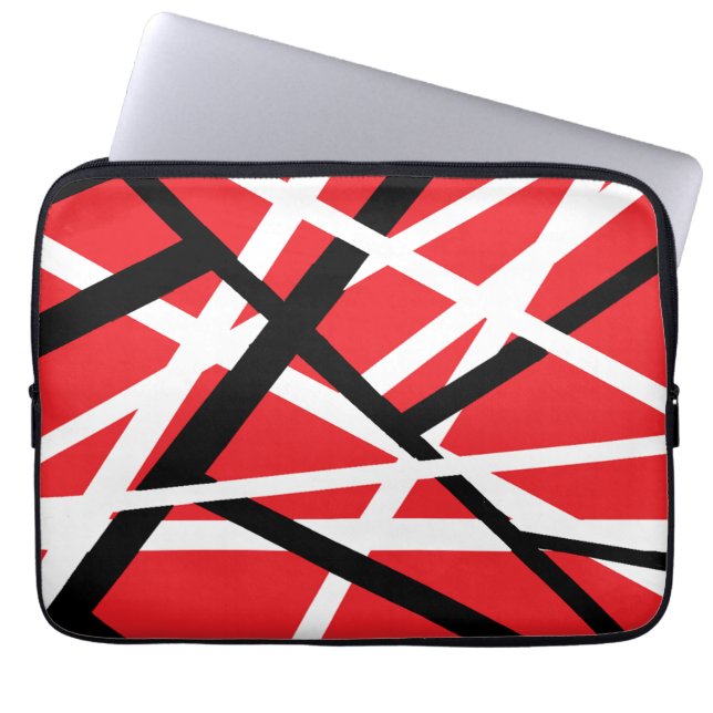Housse Pour Ordinateur Portable graphisme rouge, noir et blanc (Devant)