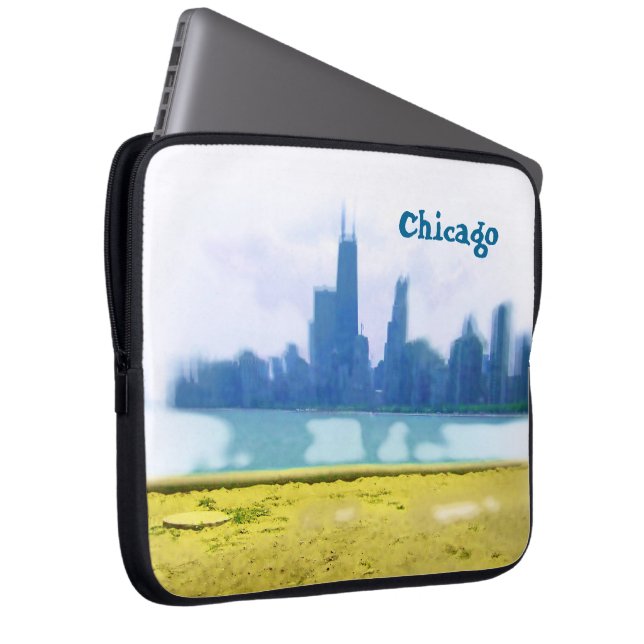 Housse Pour Ordinateur Portable Gratte-ciel de Chicago (Devant droit)