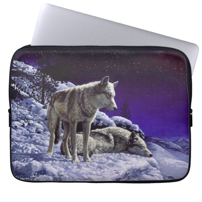 Housse Pour Ordinateur Portable Gray Wolves (Devant)