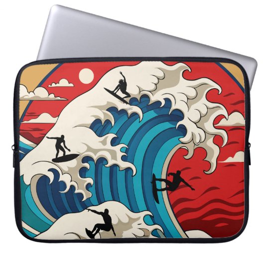 Housse Pour Ordinateur Portable great wave hokusai (Devant)