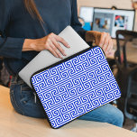Housse Pour Ordinateur Portable Grec Meander Carré clé H Motif bleu<br><div class="desc">Elégante,  élégante et raffinée,  motif grecque dans les tons bleu et blanc. Un cadeau moderne et tendance,  parfait pour les amoureux de la Méditerranée dans votre vie.</div>
