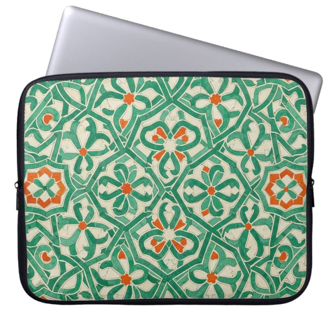 Housse Pour Ordinateur Portable green arabesque (Devant)