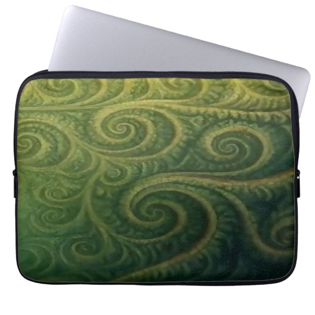 Housse Pour Ordinateur Portable Green Fractal Laptop Sleeve (Devant)