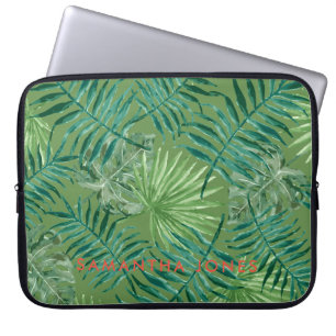 Housse Pour Ordinateur Portable Green Palm Tropical Feuille tendance