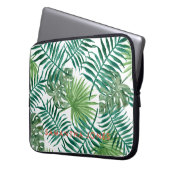 Housse Pour Ordinateur Portable Green Palm Tropical Feuille tendance (devant gauche)