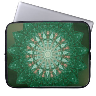 Housse Pour Ordinateur Portable Green Star Mandala