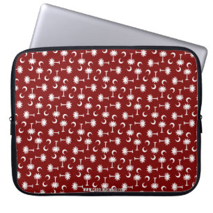 Housse Pour Ordinateur Portable Grenat de drapeau de lune de Palmetto de la
