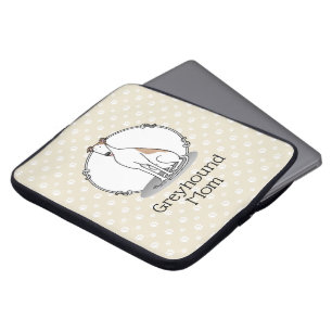 Housse Pour Ordinateur Portable Greyhound Maman (blanc pâle) Mignonne Maman de chi