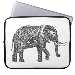 Housse Pour Ordinateur Portable Griffonnage d'éléphant d'imaginaire