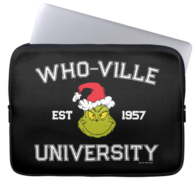Housse Pour Ordinateur Portable Grille | Who-ville University Est 1957 (Devant)