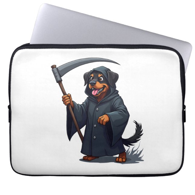 Housse Pour Ordinateur Portable Grimper Reaper Rottweiler Chien (Devant)