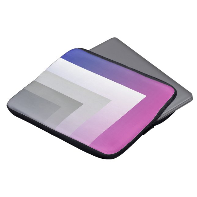 Housse Pour Ordinateur Portable gris bleu Fuchsia (Devant haut)