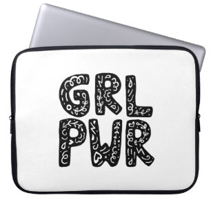 Housse Pour Ordinateur Portable GRL PWR Girl Power Typography Art