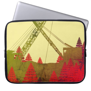 Housse Pour Ordinateur Portable Grue de construction Imaginaire Grue de rameur d'a